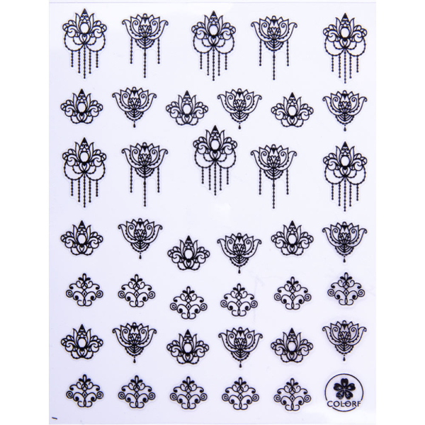 Nail Art Sticker Self Adhesive Black